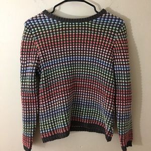Liz Claiborne “Rainbow” Chunky Knit Sweater SZ PM